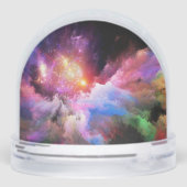 SlipperyJoe's Cloud-Artwork abstrakte, lebendige S Schneekugeln (Rückseite)