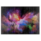 SlipperyJoe's Cloud-Artwork abstrakte, lebendige S Schneidebrett (Vorderseite)