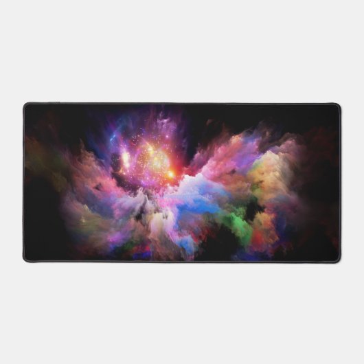 SlipperyJoe's Cloud-Artwork abstrakte, lebendige S Schreibtischunterlage (Vorderseite)