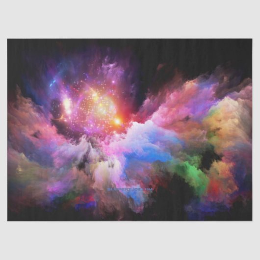 SlipperyJoe's Cloud-Artwork abstrakte, lebendige S Seidenpapier (Vorderseite)