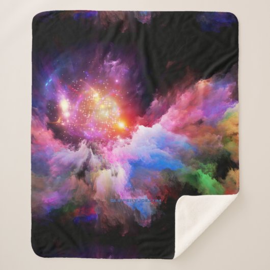 SlipperyJoe's Cloud-Artwork abstrakte, lebendige S Sherpadecke (Vorderseite)