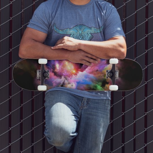 SlipperyJoe's Cloud-Artwork abstrakte, lebendige S Skateboard (Außenbereich 3)