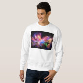SlipperyJoe's Cloud-Artwork abstrakte, lebendige S Sweatshirt (Vorne ganz)