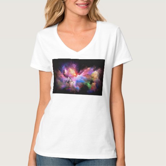 SlipperyJoe's Cloud-Artwork abstrakte, lebendige S T-Shirt (Vorderseite)