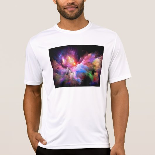 SlipperyJoe's Cloud-Artwork abstrakte, lebendige S T-Shirt (Vorderseite)