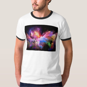 SlipperyJoe's Cloud-Artwork abstrakte, lebendige S T-Shirt