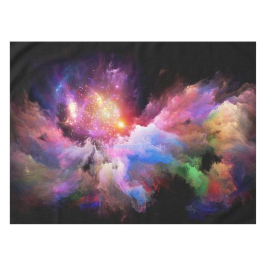 SlipperyJoe's Cloud-Artwork abstrakte, lebendige S Tischdecke (Vorderseite (Horizontal))