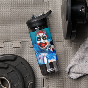 SlipperyJoe's clown outfit Happy Halloween blood k Trinkflasche