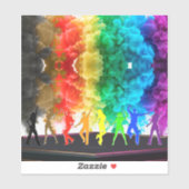 SlipperyJoe's Dancing Pride Shadows Gay-Geschenke  Aufkleber (Blatt)