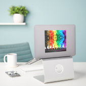 SlipperyJoe's Dancing Pride Shadows Gay-Geschenke  Aufkleber (Laptop auf Schreibtisch)