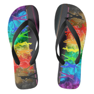 SlipperyJoe's Dancing Pride Shadows Gay-Geschenke  Badesandalen