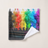 SlipperyJoe's Dancing Pride Shadows Gay-Geschenke  Badhandtuch Set (Waschlappen)