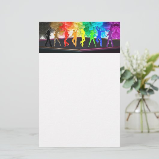 SlipperyJoe's Dancing Pride Shadows Gay-Geschenke  Briefpapier (Stehend Vorderseite)