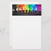 SlipperyJoe's Dancing Pride Shadows Gay-Geschenke Briefpapier (Vorne/Hinten)