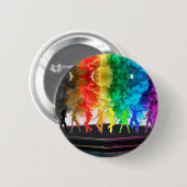 SlipperyJoe's Dancing Pride Shadows Gay-Geschenke Button (Vorne & Hinten)