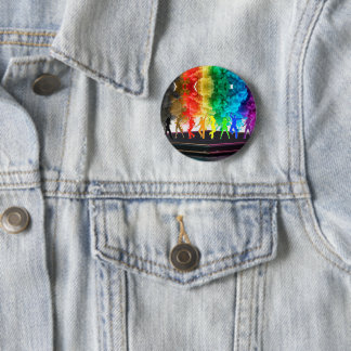 SlipperyJoe's Dancing Pride Shadows Gay-Geschenke Button