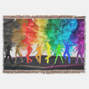 SlipperyJoe's Dancing Pride Shadows Gay-Geschenke  Decke