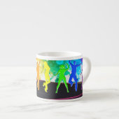 SlipperyJoe's Dancing Pride Shadows Gay-Geschenke Espressotasse (Vorderseite Rechts)