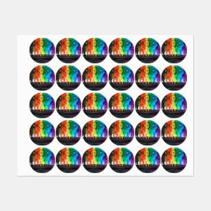 SlipperyJoe's Dancing Pride Shadows Gay-Geschenke  Etiketten