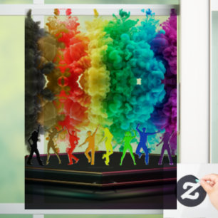 SlipperyJoe's Dancing Pride Shadows Gay-Geschenke  Fensteraufkleber
