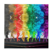 SlipperyJoe's Dancing Pride Shadows Gay-Geschenke Fliese (Vorderseite)
