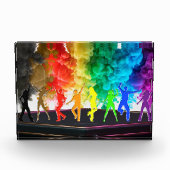 SlipperyJoe's Dancing Pride Shadows Gay-Geschenke Fotoblock (Vorderseite)