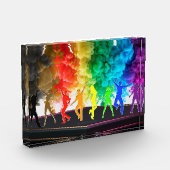 SlipperyJoe's Dancing Pride Shadows Gay-Geschenke Fotoblock (Links)