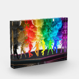 SlipperyJoe's Dancing Pride Shadows Gay-Geschenke  Fotoblock