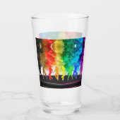 SlipperyJoe's Dancing Pride Shadows Gay-Geschenke Glas (Rückseite)