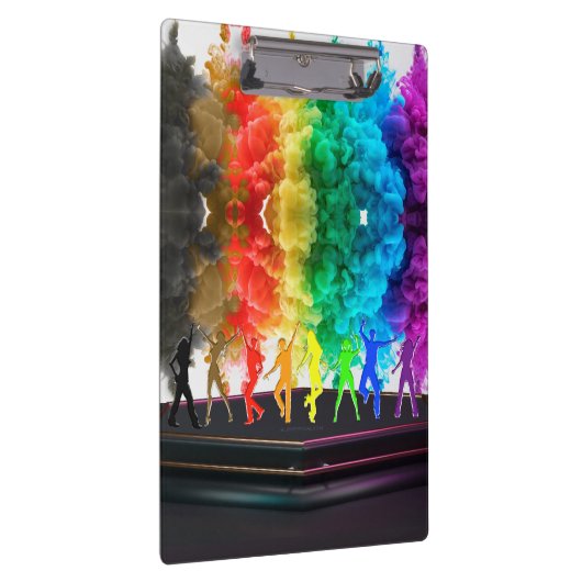 SlipperyJoe's Dancing Pride Shadows Gay-Geschenke Klemmbrett (Rechts)