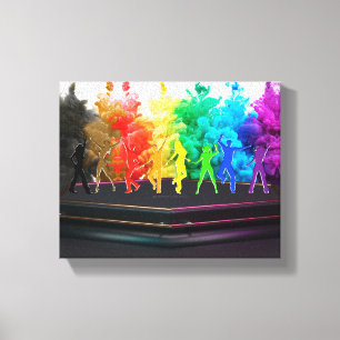 SlipperyJoe's Dancing Pride Shadows Gay-Geschenke Leinwanddruck