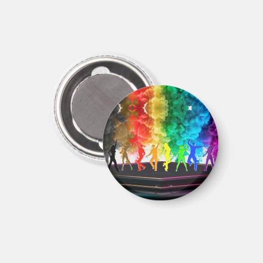 SlipperyJoe's Dancing Pride Shadows Gay-Geschenke Magnet (Vorderseite/Rückseite)