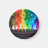 SlipperyJoe's Dancing Pride Shadows Gay-Geschenke  Magnet (Vorne)