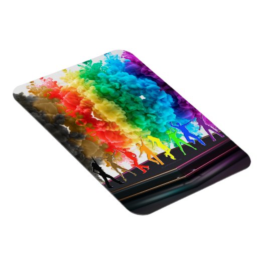 SlipperyJoe's Dancing Pride Shadows Gay-Geschenke Magnet (Rechte Seite)