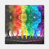 SlipperyJoe's Dancing Pride Shadows Gay-Geschenke  Magnet (Vorne)