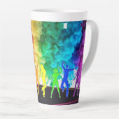 SlipperyJoe's Dancing Pride Shadows Gay-Geschenke  Milchtasse (Rechte Ecke)
