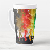 SlipperyJoe's Dancing Pride Shadows Gay-Geschenke  Milchtasse (Linke Ecke)