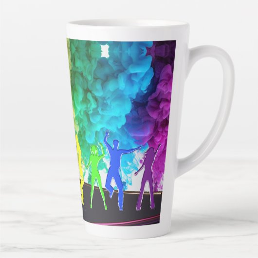 SlipperyJoe's Dancing Pride Shadows Gay-Geschenke  Milchtasse (Rechts)