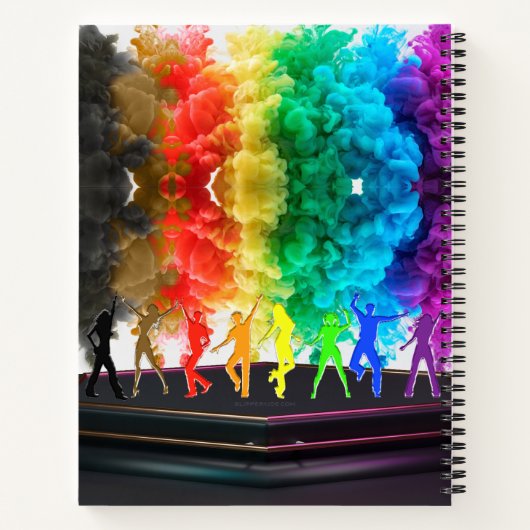 SlipperyJoe's Dancing Pride Shadows Gay-Geschenke Notizblock (Rückseite)