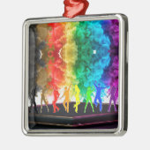 SlipperyJoe's Dancing Pride Shadows Gay-Geschenke Ornament Aus Metall (Links)