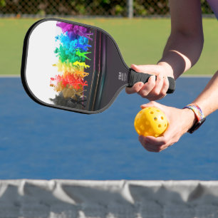 SlipperyJoe's Dancing Pride Shadows Gay-Geschenke Pickleball Schläger