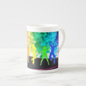 SlipperyJoe's Dancing Pride Shadows Gay-Geschenke  Porzellantasse (Vorderseite Rechts)