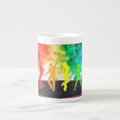 SlipperyJoe's Dancing Pride Shadows Gay-Geschenke  Porzellantasse (Vorderseite)