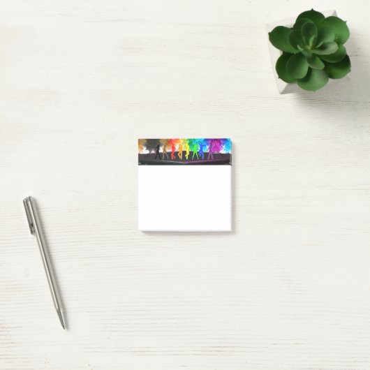 SlipperyJoe's Dancing Pride Shadows Gay-Geschenke Post-it Klebezettel (Büro)