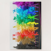 SlipperyJoe's Dancing Pride Shadows Gay-Geschenke Puzzle (Vertikal)