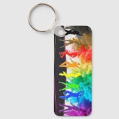 SlipperyJoe's Dancing Pride Shadows Gay-Geschenke Schlüsselanhänger (Vorderseite)