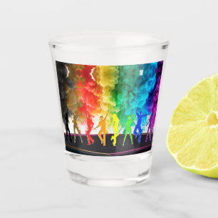 SlipperyJoe's Dancing Pride Shadows Gay-Geschenke  Schnapsglas