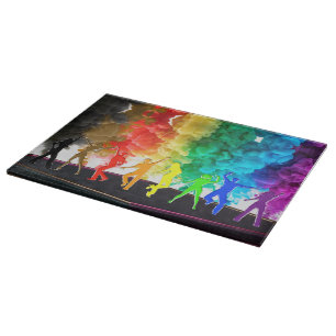 SlipperyJoe's Dancing Pride Shadows Gay-Geschenke  Schneidebrett