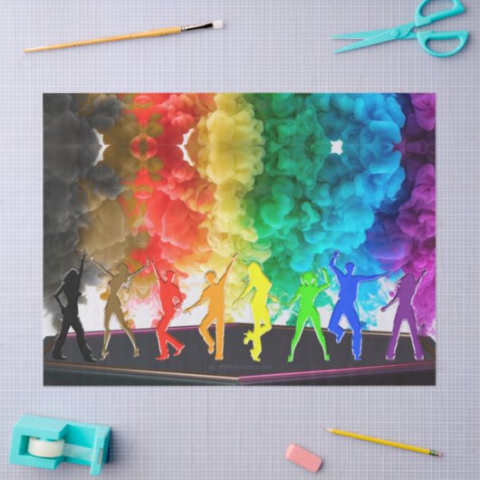 SlipperyJoe's Dancing Pride Shadows Gay-Geschenke Seidenpapier (Basteln)