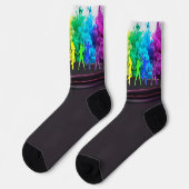 SlipperyJoe's Dancing Pride Shadows Gay-Geschenke Socken (Linkes Detail)